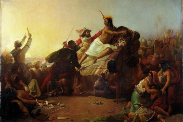 Pizarro seizing the Inca of Peru