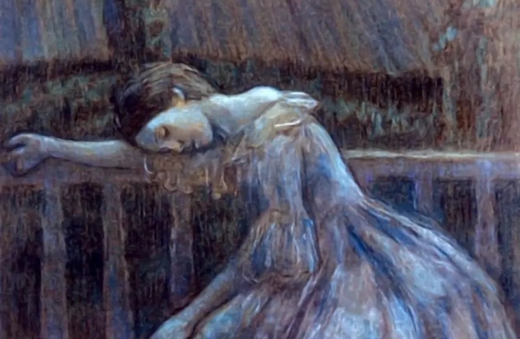Viktor Borisov-Musatov. Loneliness (fragment). 1903