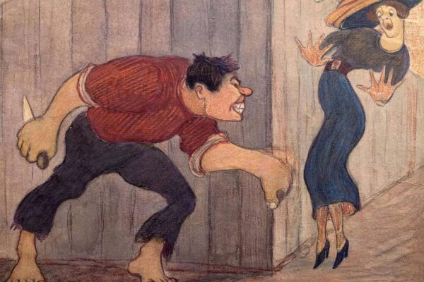 The Lady and the Hooligan by Aleksandr Strazhev. 1918