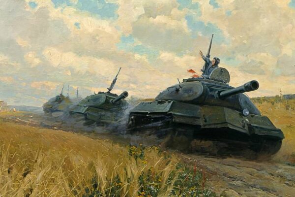 Tanks on the March by Marat Samsonov. 1951
