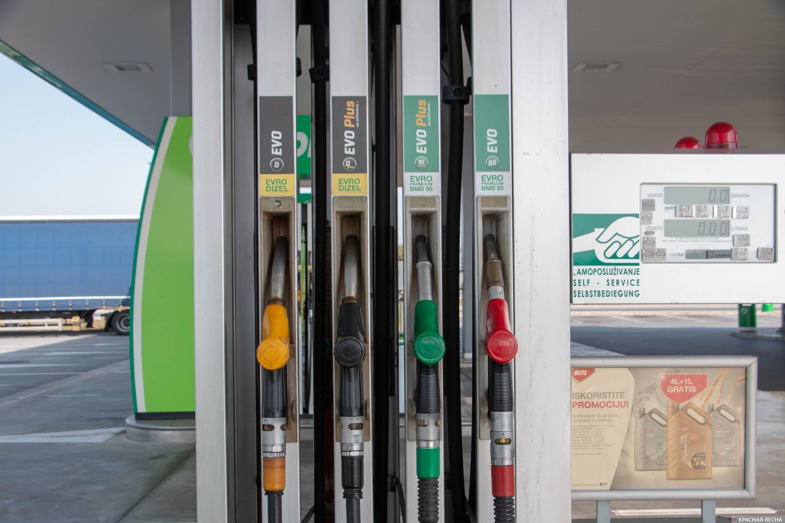 Gas station in Europe