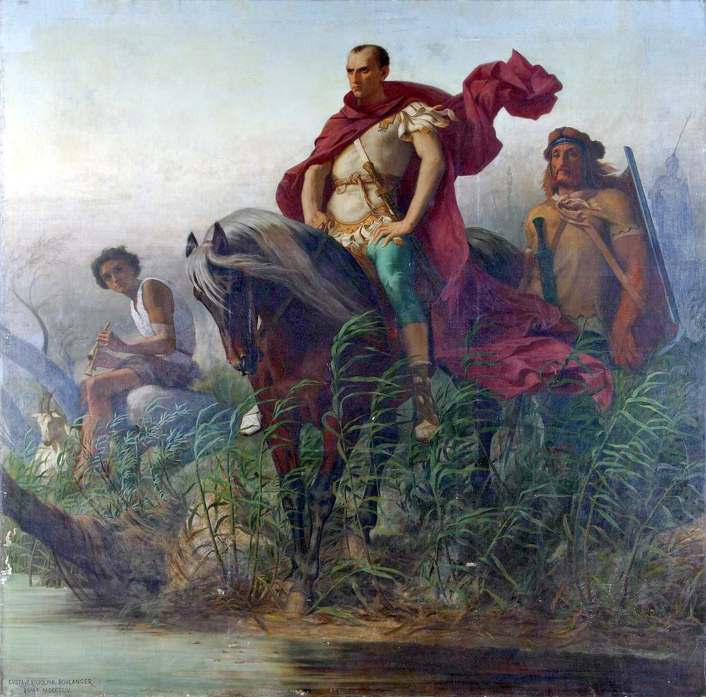 Caesar at the Rubicon by Gustave Boulanger, 1854