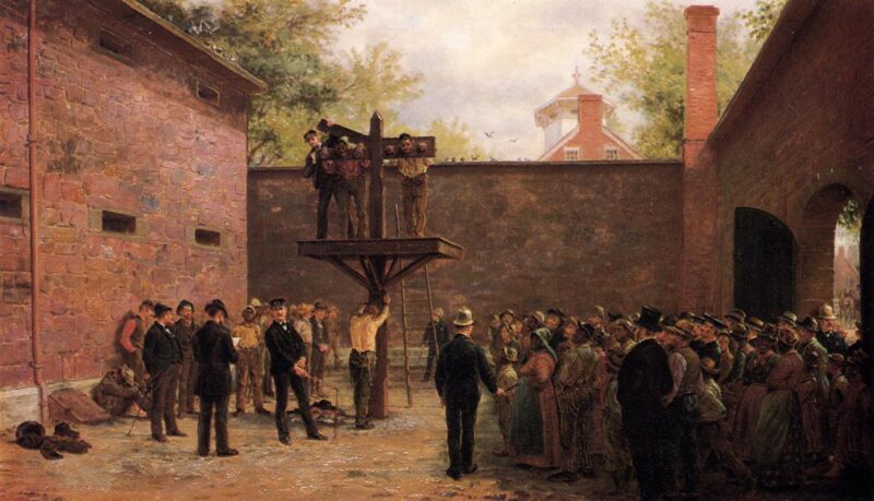 The pillory and whipping post, New Castle, Delaware